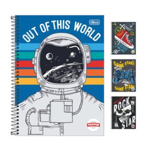 Caderno Universitário Espiral 1 M 80 fls Pepper Masculino - TILIBRA - UND
