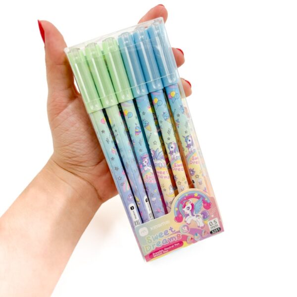 Caneta Apagável Unicórnio - Kit 12 Und