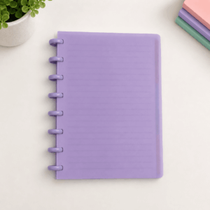 Caderno de Disco Clean LILÁS A5 80 Fls /8 Discos 20x14cm - YINS PAPER - UND