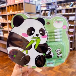 Kit Escolar Amiguinhos Panda 7 Peças - FOFY - BLISTER
