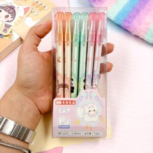 Caneta Fofa Apagável Pets - Kit 6 Und