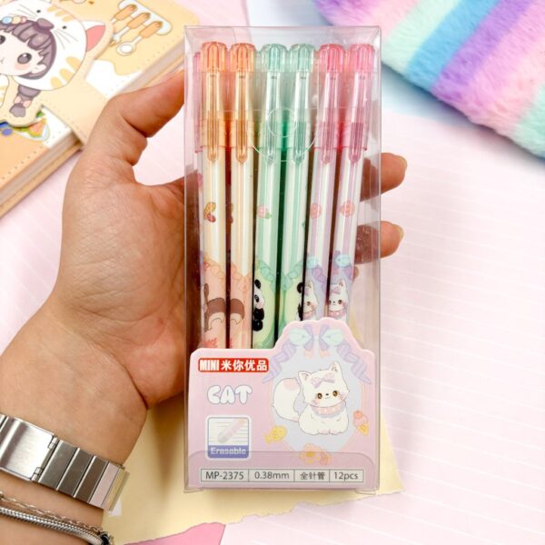 Caneta Fofa Apagável Pets - Kit 6 Und