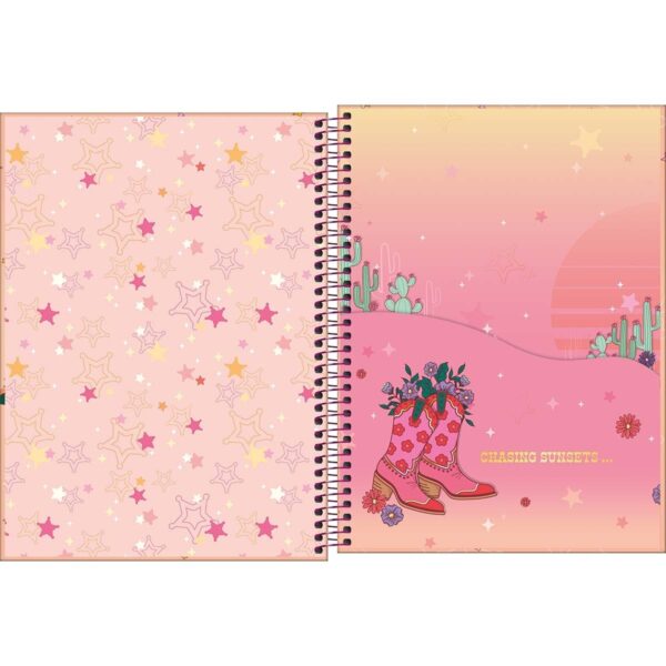 Caderno Espiral Capa Dura Universitário Connect 1 Matéria West Girl Tilibra