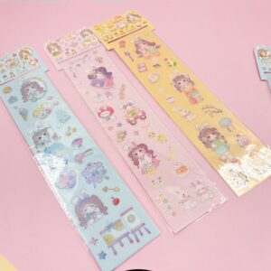 Cartelão de Adesivos c/ Hot Stamping Menininhas - UND