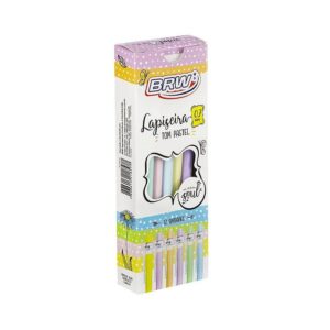Lapiseira 0.7mm Clip Transparente BRW - Cx 12 Und
