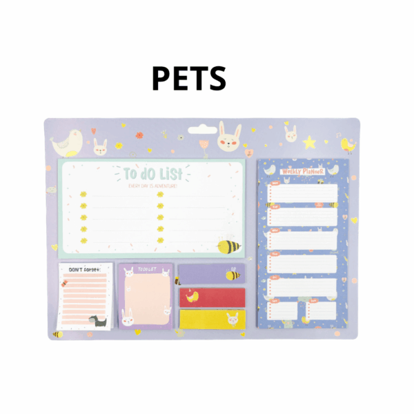 Kit Bloco de Notas Fofo Decorado 7 Blocos