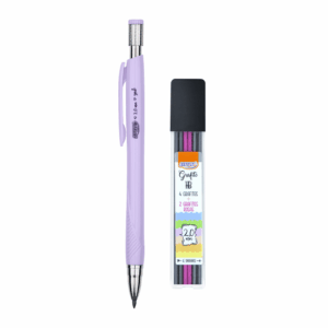 Lapiseira 2.0 mm com 6 Grafites BRW - Lilás - BLISTER C/ 1UN