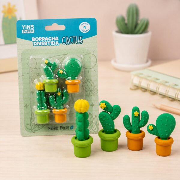 Borracha Cactus c/ 4 Und - YINS PAPER - BLISTER