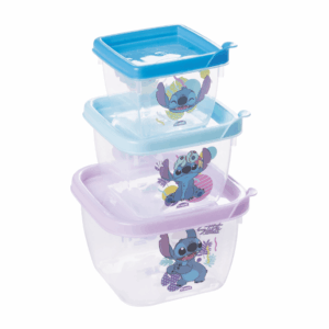 Conjunto 3 Potes Conect STITCH PLASÚTIL - 1 KIT