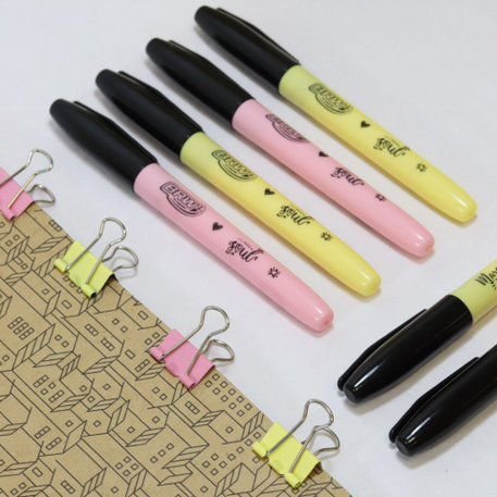 Marca Texto pastel Soul redondo BRW - Pote 24 Und