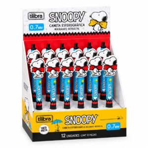 Caneta Esferográfica Retrátil 0.7mm SNOOPY - TILIBRA - UND
