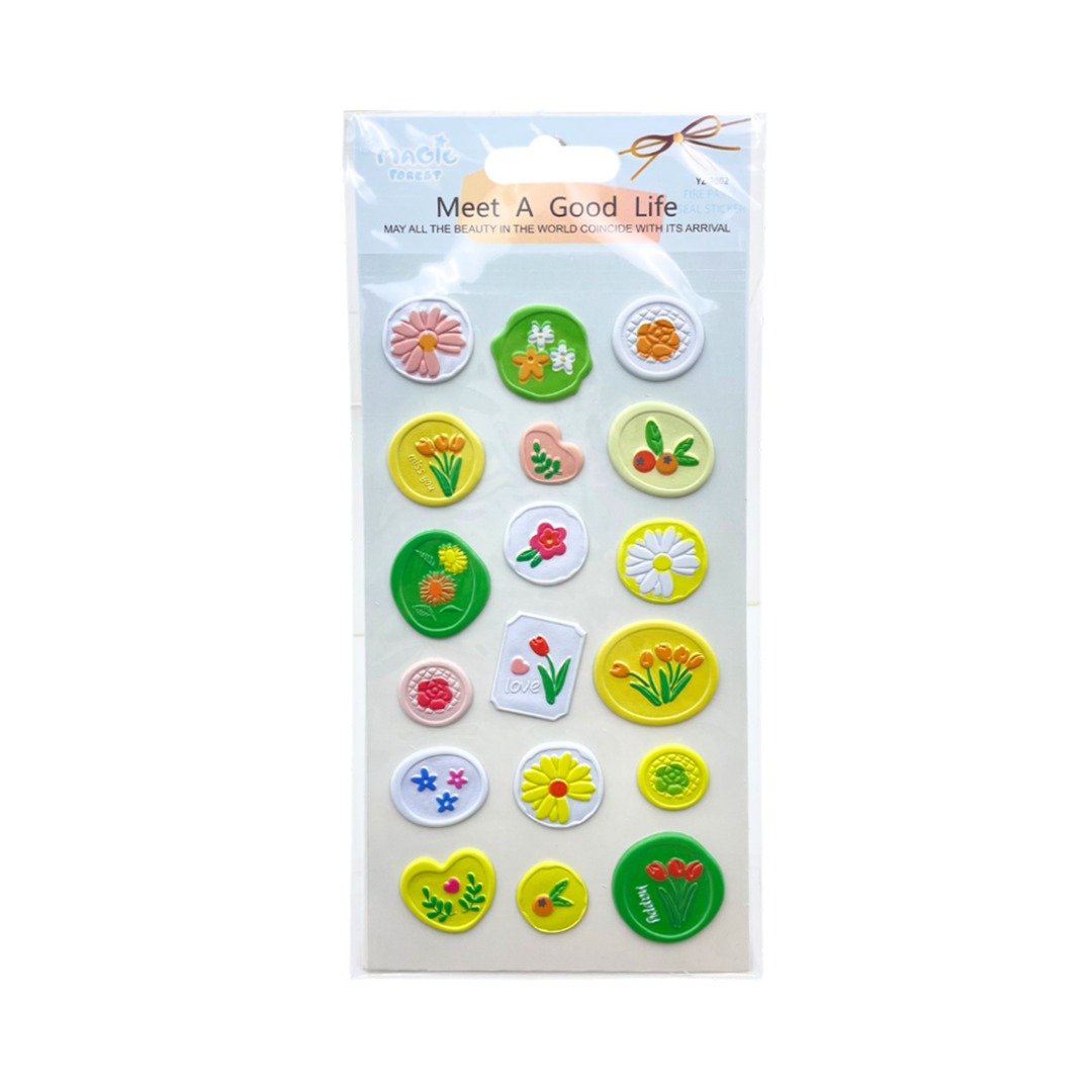 Adesivo Decorativo 3D Selo FLOR - UNISO - UND