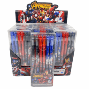 Caneta Estampada Apagável Super Heróis - PACOTE 6 UND
