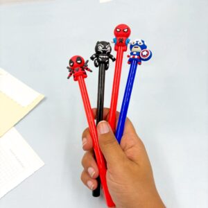 Caneta Fofa Super Heróis  - PACOTE 6 UND