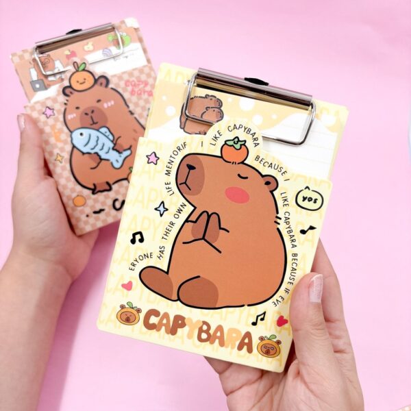 Mini Prancheta Bloco de Notas Capivara