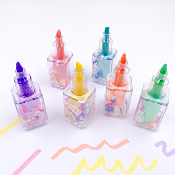 Marca Texto Esmalte - Kit 6 Cores