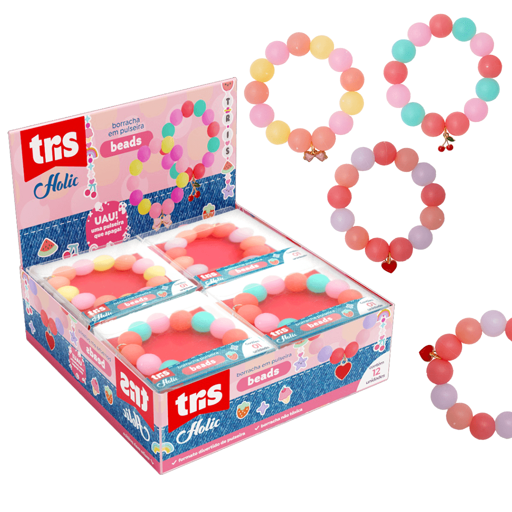 Borracha em Pulseira C/ Pingente Holic - TRIS - UND