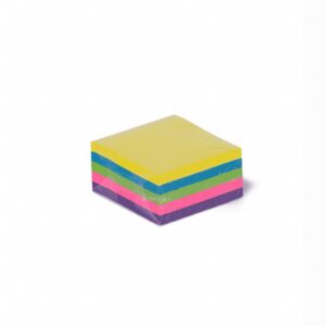 Bloco de Recados Autoadesivo 76x76mm Neon Lyke