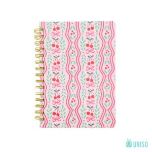 Caderno A5 Espiral Pautado Cherry Bloom 15x21cm 120fls - UNISO - UND