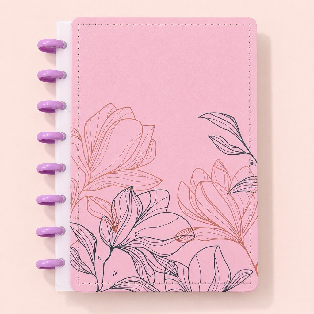 Caderno de Disco FLORESCER A5 80 Fls/8 discos -  15x21,2cm  - IMPORTADO - UND