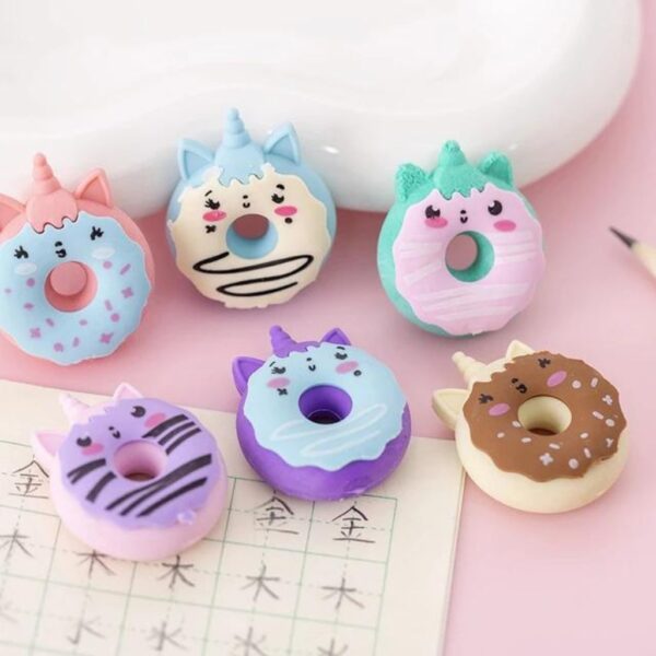 Borracha 3D Colorful Donut Bichinhos
