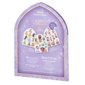 Caderno de Adesivos c/ + de 200 Und Princesas Disney - DAC