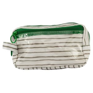 Estojo Necessaire Listrada c/ Alça VERDE "Afeto" 21x13x8cm - FLORIE - UND