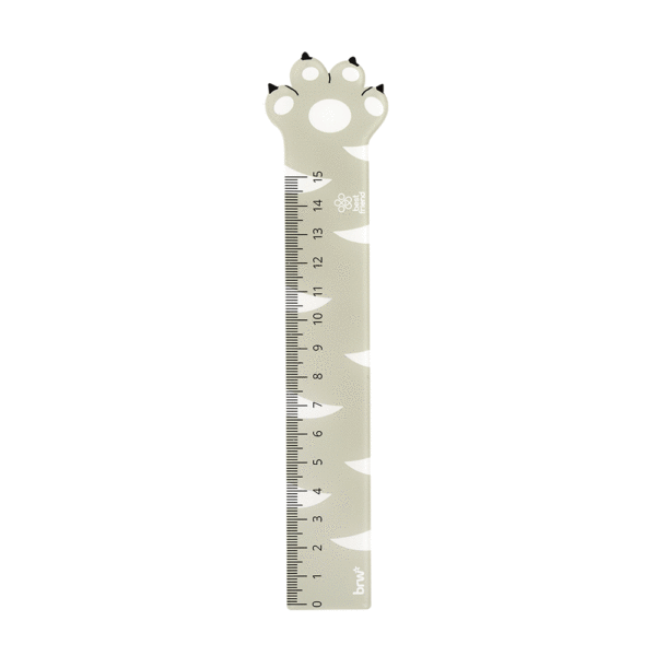 Régua Plástica 15 cm Patinhas Pets BRW
