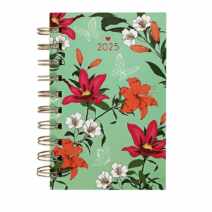 Agenda Diária 2025 Nancy Floral Verde KAZ - UND