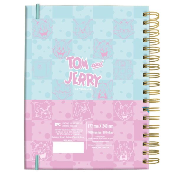 Caderno Smart Colegial 10 Matérias Tom e Jerry DAC