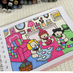 Livro de Colorir BOBBIE GOODS Capa Dura - ROSA - UND