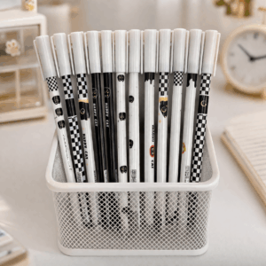 Caneta Gel Estampada Gatinho Preto - IMPORTADO - CX 12 UND
