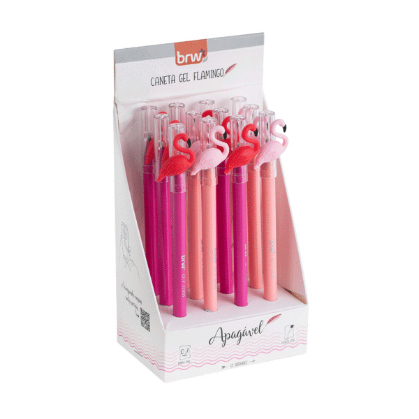 Caneta Gel Esferográfica Apagável 0.7mm Flamingo BRW