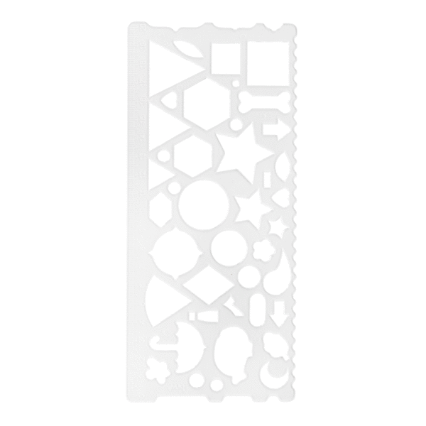 Régua Plástica Geométrica 20 cm BRW - Cx 12 Und