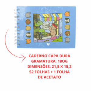 Livro de Colorir BOBBIE GOODS Capa Dura 52 FOLHAS - PREMIUM - AZUL