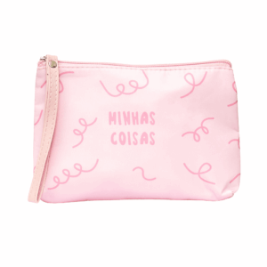 Necessaire Bolsinha de Mão Rosa MINHAS COISINHAS 14x20cm - FLORIE - UND