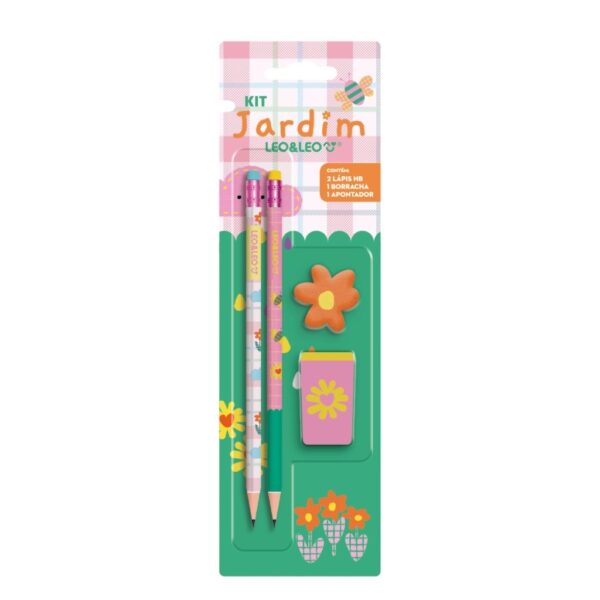 Kit Escolar Jardim 4 Peças LEO E LEO - BLISTER