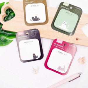 Bloco de Notas Adesivado Gatinhos Divertidos 70x70mm - 4 Und