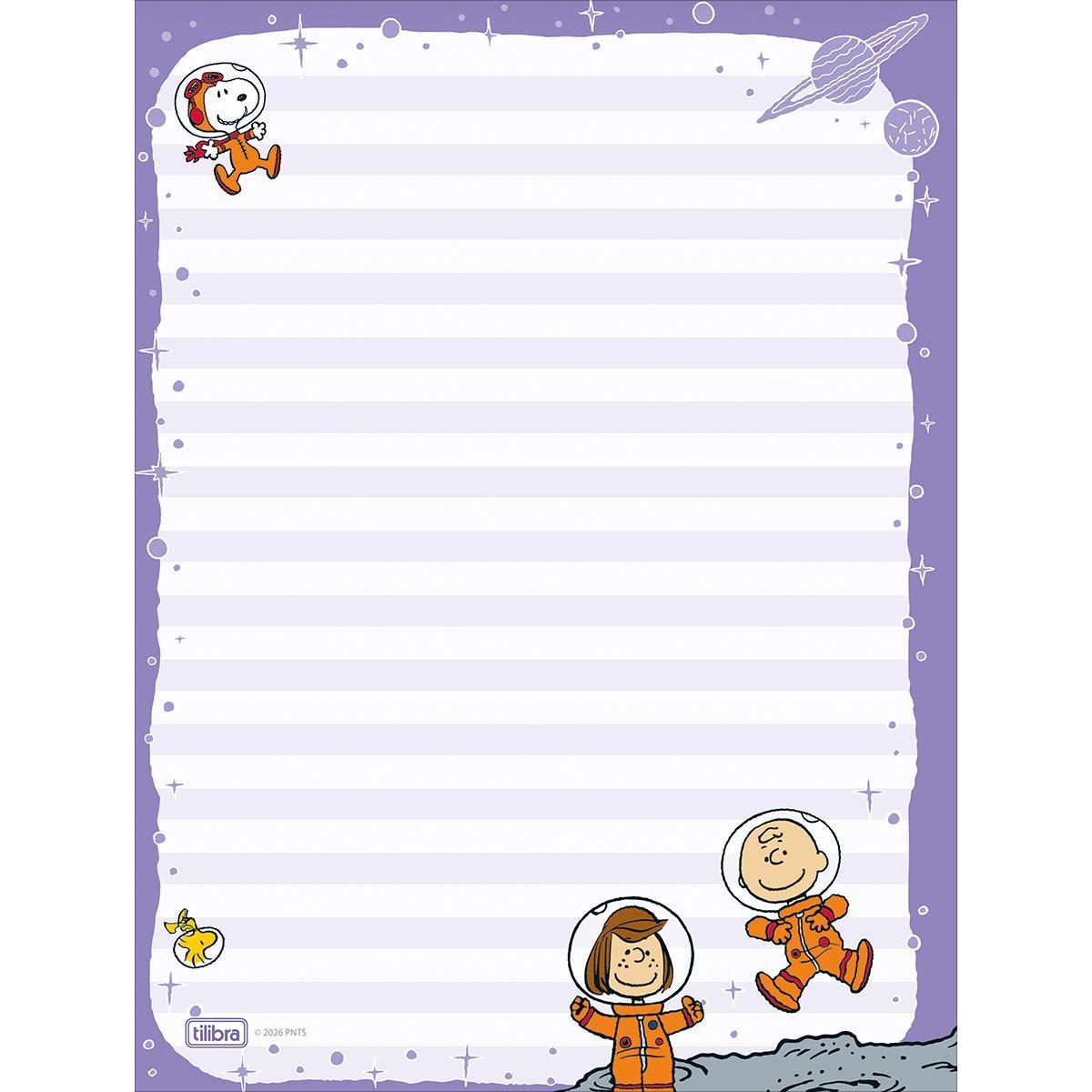 Caderno Colado Papel de Carta SNOOPY 48 Fls - TILIBRA - UND