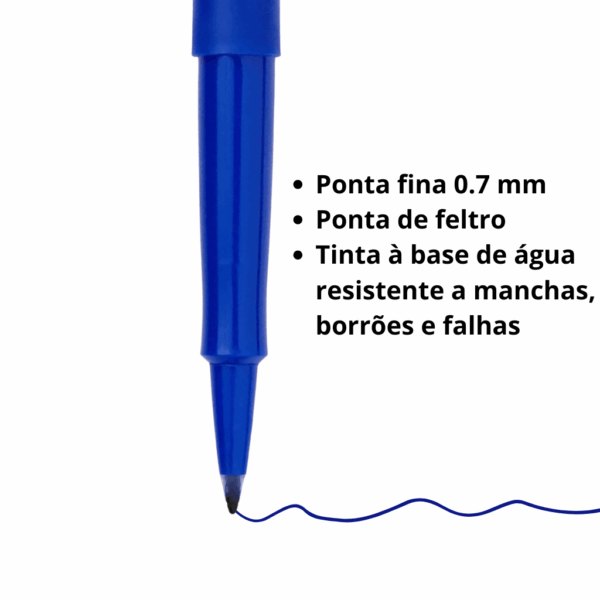 Caneta Flair Média AZUL - PAPER MATE - BLISTER 1 UND