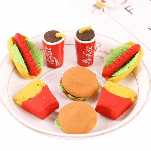Borracha 3D Colorful Fast Food - Cx 48 Und