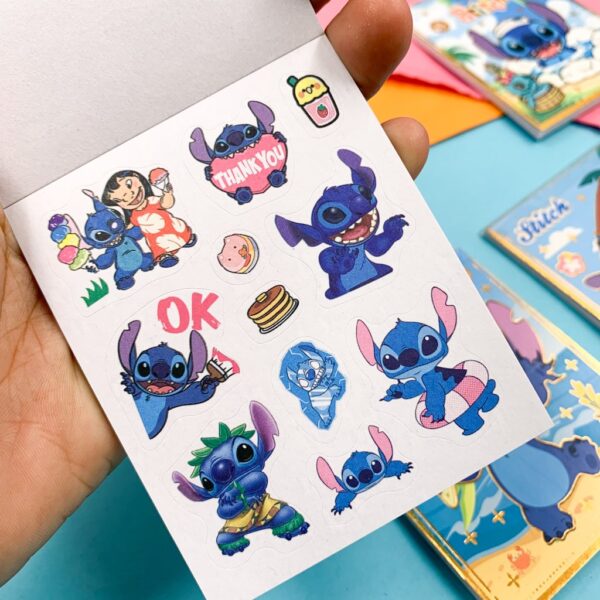 Caderninho de Adesivos STITCH 12 Folhas - UND