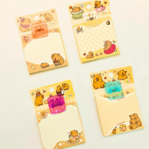 Bloco de Notas Capivara c/ Prendedor Cristal - Cx 16 UND