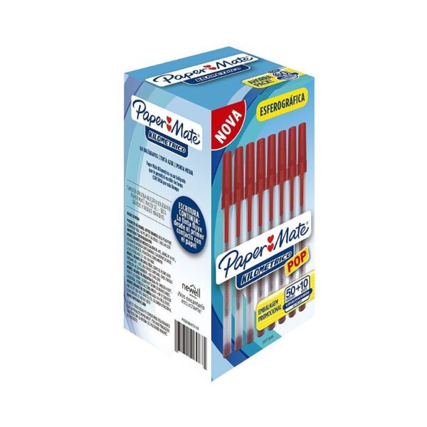 Caneta Kilométrica Pop Vermelha 1.0mm PAPER MATE - UND