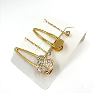 Kit Acesórios Cabelo Love Dourado