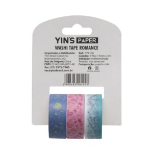 Fita Adesiva Washi Tape Romance 15mmx3m - YINS PAPER - BLISTER