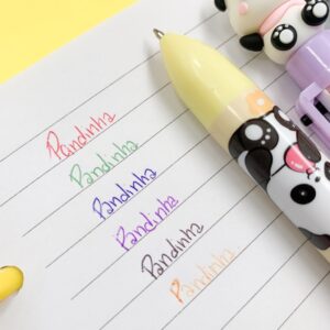 Caneta Fofa 6 Cores Pandinha Cute - UND