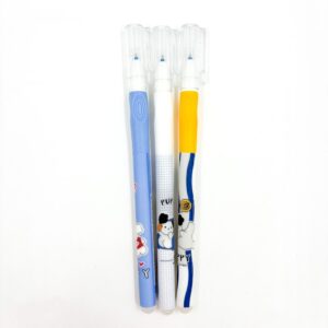 Caneta Apagável c/ Grip Emborrachado Cachorrinhos - Cx 12 Und