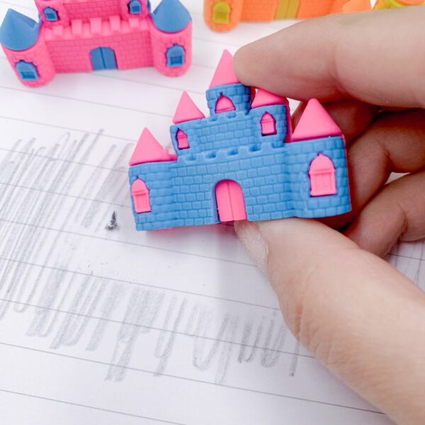 Borracha 3D Castelo - Kit 4 Und