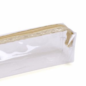 Estojo Zíper Juvenil Transparente GOLD - KIT OFICIAL - UND